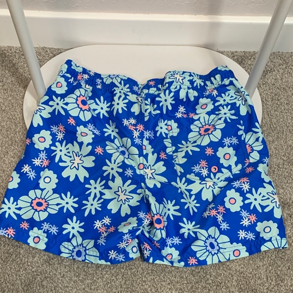 Cat & Jack Kids Swim Trunks with Blue Floral Design - Picture 3 of 5